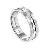 Jack 6mm Diamond Cut Men's Wedding Band in Satin Finish