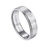 Jace 6mm Men's Wedding Band with Vertical Etching