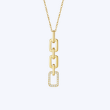 3 Link Diamond Pendant Necklace