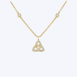Diamond Celtic Trinity Knot Pendant Necklace