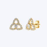 Diamond Celtic Trinity Knot Studs
