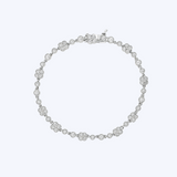 Diamond Clover Milgrain Tennis Bracelet