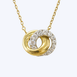 Petite Interlocking Diamond Pendant Necklace