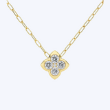 Jolie Fleur Diamond Pendant Necklace