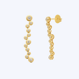 Bubble Bezel Diamond Dangle Earrings
