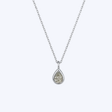 Pear Bezel Solitaire Necklaces
