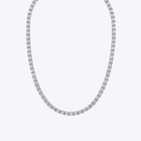 23.85ctw Emerald Cut Diamond Tennis Necklace