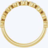 Round Brilliant Lab-Diamond Bezel Band