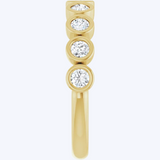 Round Brilliant Lab-Diamond Bezel Band