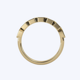 Emerald Lab-Grown Diamond Bezel Band