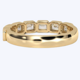 Emerald Lab-Grown Diamond Bezel Band