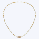 Kelly Diamond Paperclip Necklace