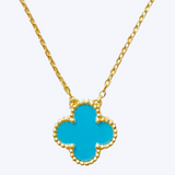 Julie Turquoise Clover Pendant Necklace