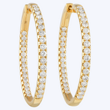Ava 35mm Diamond Hoop Earrings