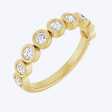 Round Brilliant Lab-Diamond Bezel Band