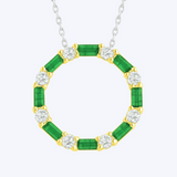 Kylie Emerald and Diamond Necklace