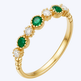 Lindsey Emerald and Diamond Ring