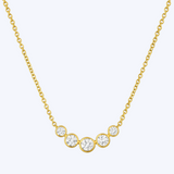 Nelly Diamond Bezel Set Smile Necklace