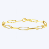 Maia Diamond Paperclip Bracelet
