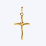 Petite Rope Cross Pendant