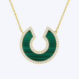 Misty Horseshoe Pendant