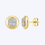 Diamond Floral Cluster Dome Studs