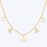 Alda Diamond and Gemstone Stationed Necklace