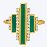 Maylee Chrysoprase and Diamond Ring