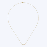 Bujukan Bead Diamond Triangle Bar Necklace