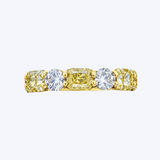 Grace Yellow Diamond and Diamond Semi-Eternity Band