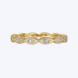 Kamila Marquise Vintage Style Filagree Diamond Ring