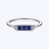 Tania Sapphire and Diamond Stacking Ring