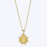 8 Point Wheel Diamond Medallion Necklace