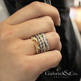 Twisted Filigree Diamond Stackable Ring