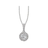 Annie 0.35ctw Diamond Halo Pendant