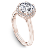 6 Claw Prong Halo Engagement Ring