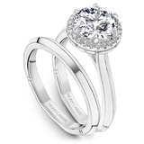 6 Claw Prong Halo Engagement Ring