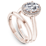 6 Claw Prong Halo Engagement Ring