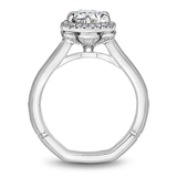 6 Claw Prong Halo Engagement Ring