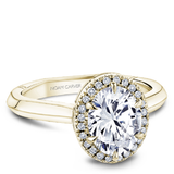 6 Claw Prong Halo Engagement Ring