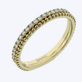 Diamond & Beaded Layered Stacking Band