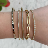 Diamond Accented Paper Clip Chain