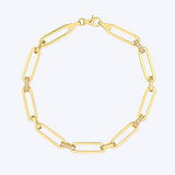 Diamond Accented Paper Clip Chain