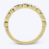 Emerald & Diamond Bezel Band