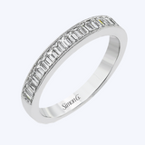 Milgrain Edge Baguette Ring