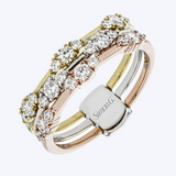 Triple Row Diamond Ring