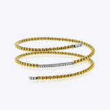 Diamond Beaded Wrap Bangle
