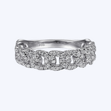 Chain Link Diamond Ring
