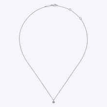 Load image into Gallery viewer, Bezel Set Diamond Pendant Necklace
