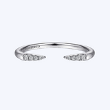 Open Diamond Tipped Stackable Ring